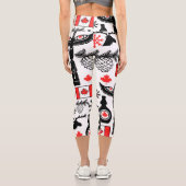 Kanada-Muster Capri Leggings (Rückseite)