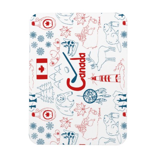 Kanada | Muster der Symbole Magnet (Vertikal)