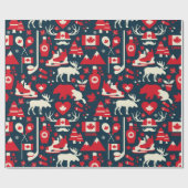 Kanada - nahtloses Muster Geschenkpapier (Flach)