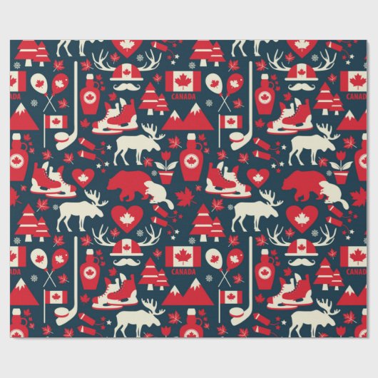 Kanada - nahtloses Muster Geschenkpapier (Flach)