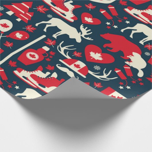 Kanada - nahtloses Muster Geschenkpapier (Ecke)