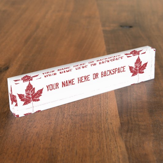 Kanada Name Teller Personalisiert Kanada Name Plak Namensplakette (Seite)