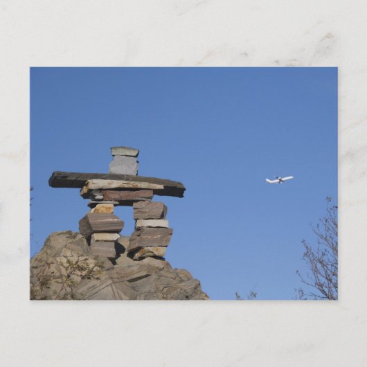 Kanada, Neufundland, St. John's. Inukshuk Postkarte (Vorderseite)