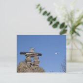 Kanada, Neufundland, St. John's. Inukshuk Postkarte (Stehend Vorderseite)