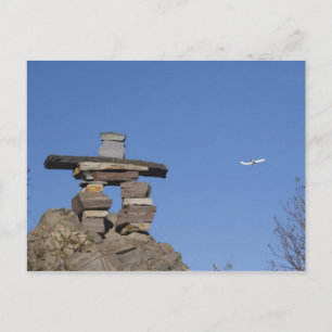 Kanada, Neufundland, St. John's. Inukshuk (um Postkarte