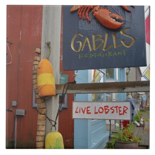 Kanada, New Brunswick, St Andrews.farbig Fliese (Vorderseite)