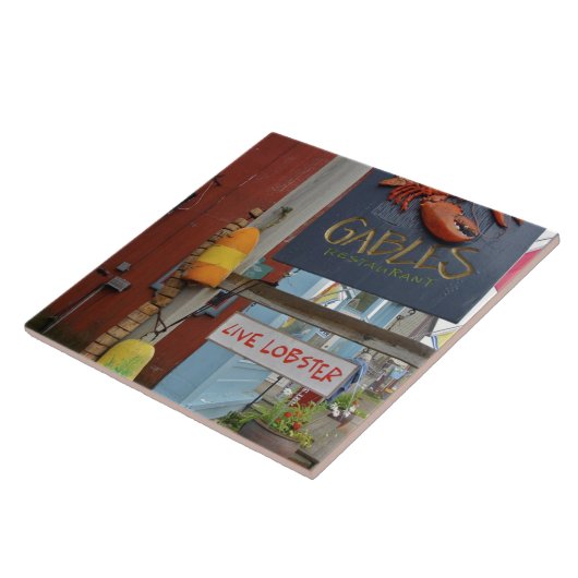 Kanada, New Brunswick, St Andrews.farbig Fliese (Seite)