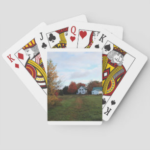 Kanada Nova Scotia Bauernhof im Herbst Spielkarten
