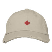 Kanada-Obergrenze - Red Maple Leaf Hat Bestickte Baseballkappe (Vorderseite)