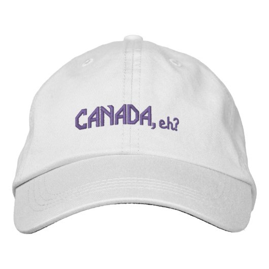 KANADA, oder? Bestickter Look  Bestickte Baseballkappe (Vorderseite)