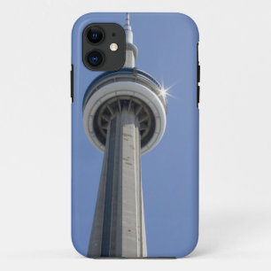 Kanada, Ontario, Toronto. Spitze des CN Tower mit Case-Mate iPhone Hülle