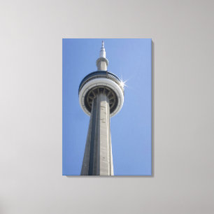 Kanada, Ontario, Toronto. Spitze des CN Tower mit Leinwanddruck