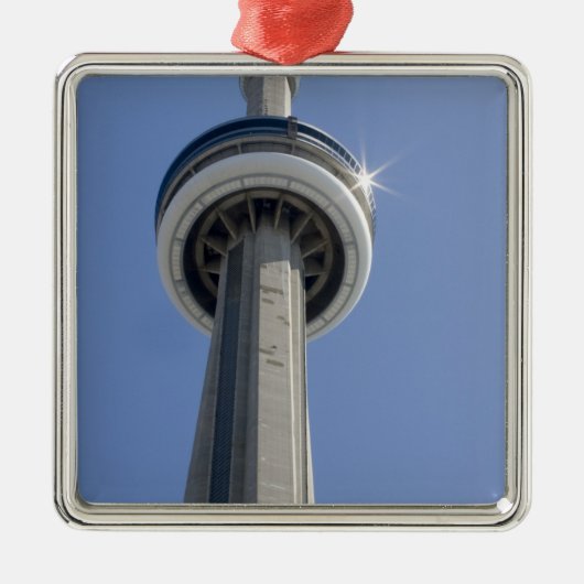 Kanada, Ontario, Toronto. Top of CN Tower mit Silbernes Ornament (Vorne)
