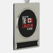 Kanada-Ornament Banner-Ornament Silber (Rechts)