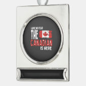 Kanada-Ornament Banner-Ornament Silber (Links)