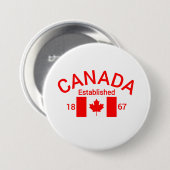 Kanada Osten. 1867 mit kanadischer Flagge (rot) - Button (Vorne & Hinten)