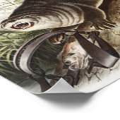 Kanada-Otter-Illustration (Lutra Canadensis) Poster (Ecke)