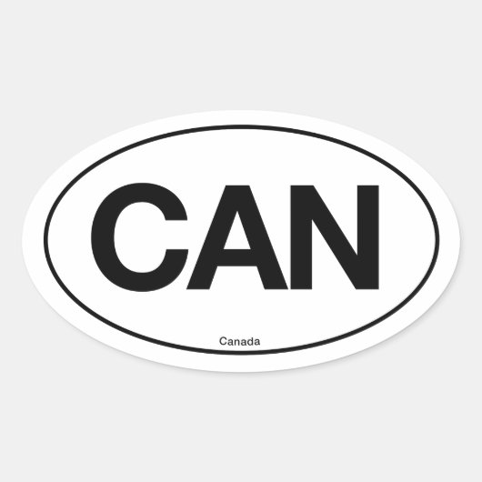 Kanada Oval Ovaler Aufkleber (Vorderseite)
