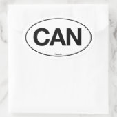 Kanada Oval Ovaler Aufkleber (Tasche)