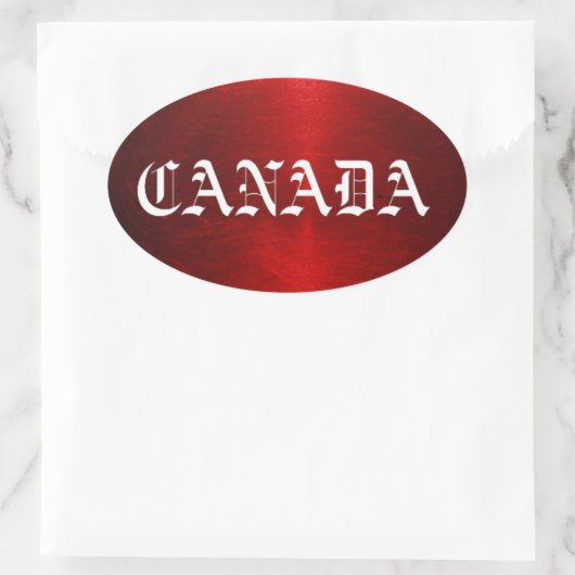 Kanada Ovaler Aufkleber (Tasche)