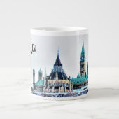 Kanada Parlament Gebäude Snow Souvenir Jumbo-Tasse (Vorderseite)
