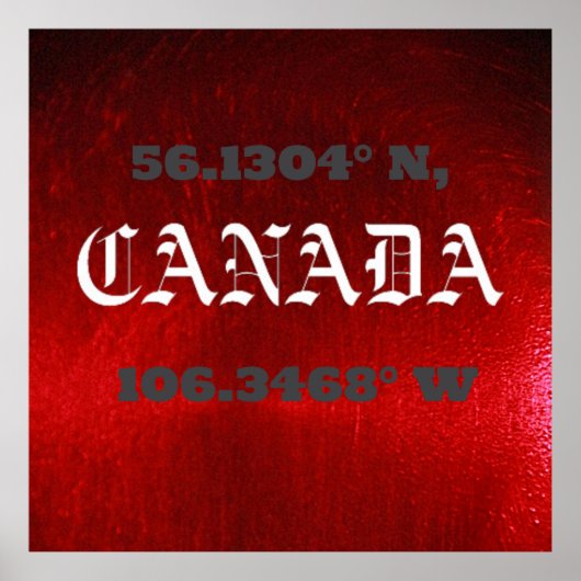 KANADA POSTER (Vorne)