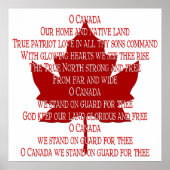 Kanada Poster Canada Anthem Souvenir Print (Vorne)