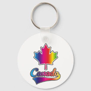 Kanada Pride Regenbogen-Logo Schlüsselanhänger