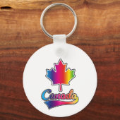 Kanada Pride Regenbogen-Logo Schlüsselanhänger (Rückseite)
