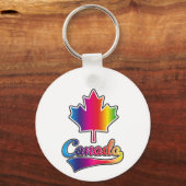 Kanada Pride Regenbogen-Logo Schlüsselanhänger (Vorderseite)
