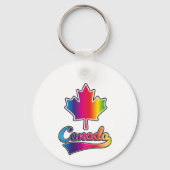 Kanada Pride Regenbogen-Logo Schlüsselanhänger (Rückseite)
