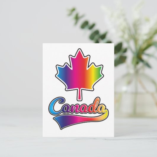 Kanada Prix Regenbogenlogo Feiertagspostkarte (Stehend Vorderseite)