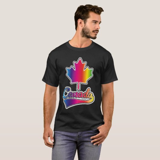 Kanada Prix Regenbogenlogo T-Shirt (Vorne ganz)