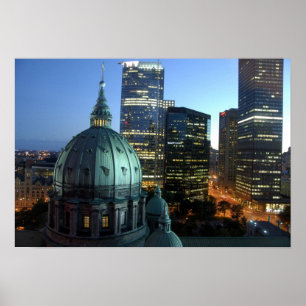 Kanada, Quebec, Montreal. Downtown Montreal, Poster