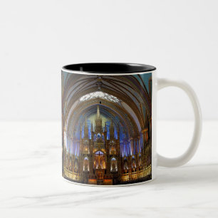 Kanada, Quebec, Montreal. Innenraum von Notre 2 Zweifarbige Tasse