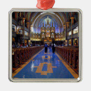Kanada, Quebec, Montreal. Innenraum von Notre 3 Silbernes Ornament