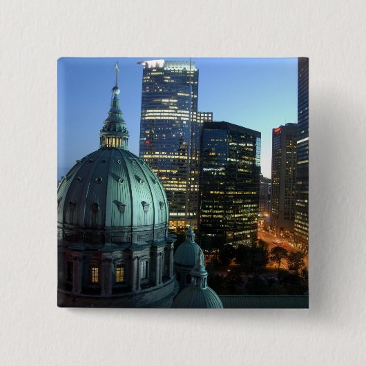 Kanada, Quebec, Montreal. Innenstadt von Montreal Button (Vorderseite)