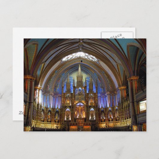 Kanada, Quebec, Montreal. Inneres von Notre 2 Postkarte (Vorne/Hinten)