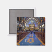 Kanada, Quebec, Montreal. Inneres von Notre 3 Magnet (Vorderseite/Rückseite)