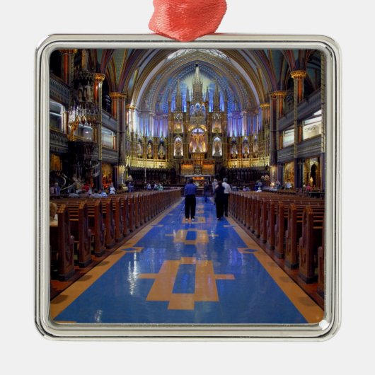 Kanada, Quebec, Montreal. Inneres von Notre 3 Silbernes Ornament (Vorne)