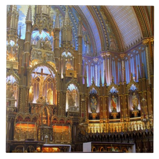 Kanada, Quebec, Montreal. Inneres von Notre Fliese (Vorderseite)