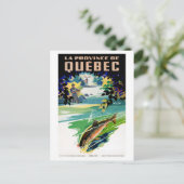 Kanada Quebec Vintage Poster wiederhergestellt Postkarte (Stehend Vorderseite)