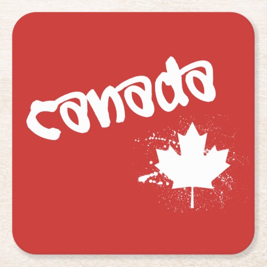 Kanada Rechteckiger Pappuntersetzer (Vorderseite)