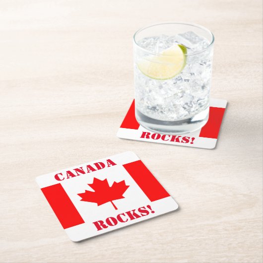 KANADA RECHTECKIGER PAPPUNTERSETZER (Vor Ort)