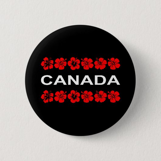Kanada Red Blume Aloha Bands Dark Color Button (Vorderseite)