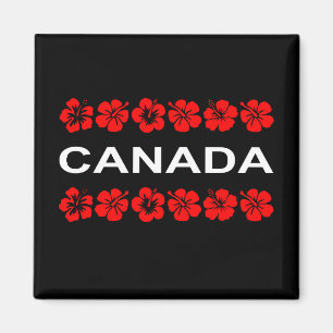 Kanada Red Blume Aloha Bands Dark Color Magnet