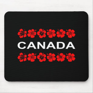 Kanada Red Blume Aloha Bands Dark Color Mousepad