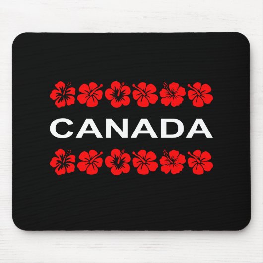 Kanada Red Blume Aloha Bands Dark Color Mousepad (Vorne)