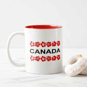 Kanada Red Blume Aloha Bands Light Color Zweifarbige Tasse