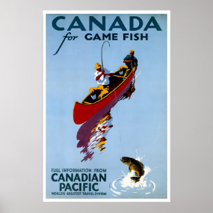 Kanada Reiseplakat Angelsport Retro-Kunst Poster